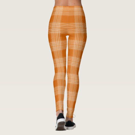 Gingham Burnt Oranje Leggings (Achterkant)