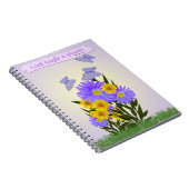 Gingham Butterflies en Wildbloemen Aangepast Notitieboek (Rechterzijde)