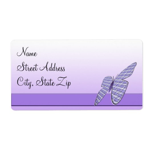 Gingham Butterfly Etiket (Voorkant)