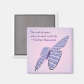 Gingham Butterfly Magneet (Voorkant / Achterkant)