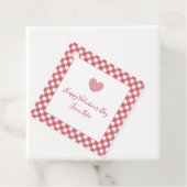 Gingham cadeaulabels voor Valentijnsdag Bedankjes Labels (In situ)