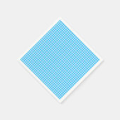 Gingham-Caraïbisch Blauwpapier Napkins Servetten (Hoek)