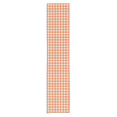 Gingham Charm Orange Korte Tafelloper (Voorkant)