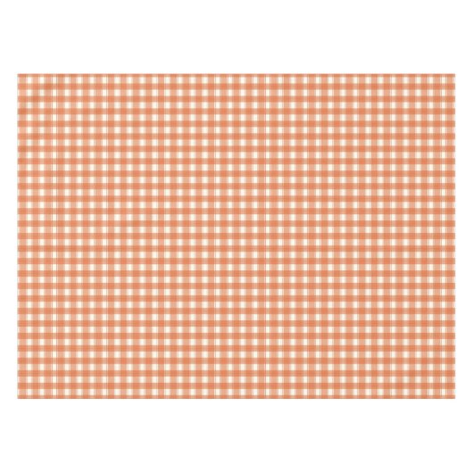 Gingham Charm Orange Tafelkleed (Voorkant (Horizontaal))