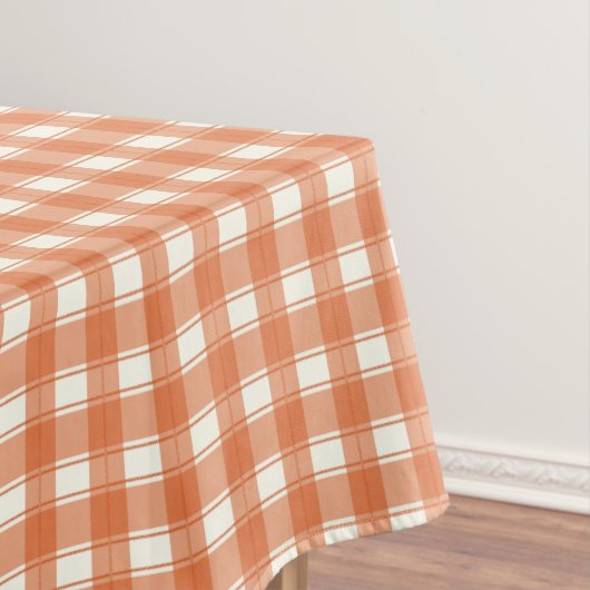 Gingham Charm Orange Tafelkleed (Voorbeeld)