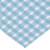 Gingham Charme Blauw Korte Tafelloper (Hoek)
