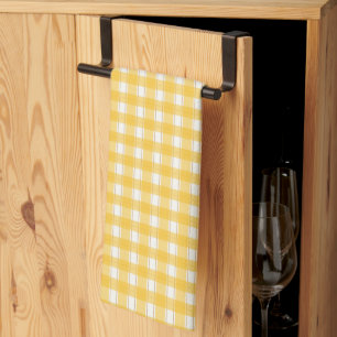 Gingham Charme Geel Theedoek