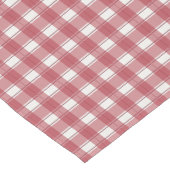 Gingham Charme Rood Korte Tafelloper (Hoek)
