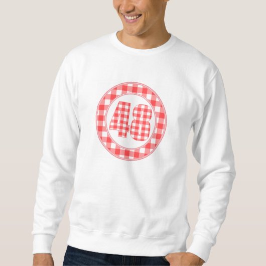 gingham check 48 circular RED Trui (Voorkant)