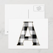 Gingham Check A Briefkaart (Voorkant / Achterkant)