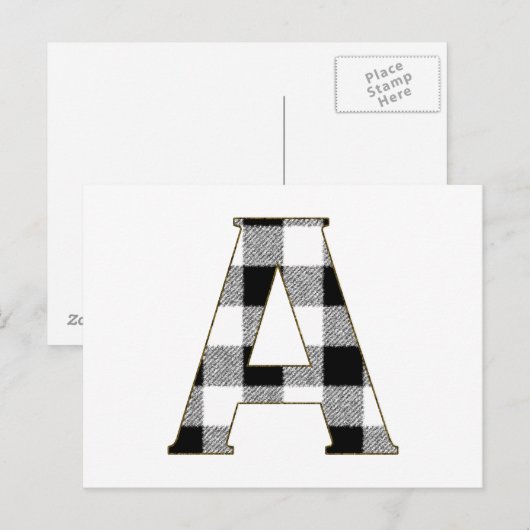 Gingham Check A Briefkaart (Voorkant / Achterkant)
