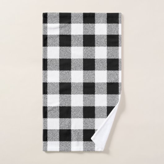 Gingham Check Black Bad Handdoek (Handdoek)