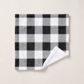 Gingham Check Black Bad Handdoek (Wasdoekje)