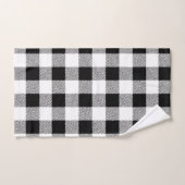 Gingham Check Black Bad Handdoek (Handdoek)