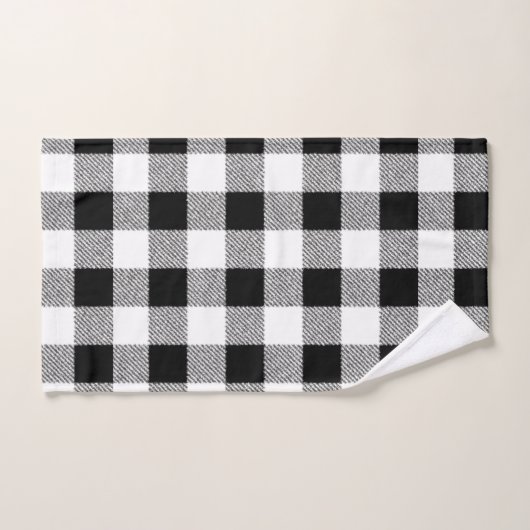 Gingham Check Black Bad Handdoek (Handdoek)