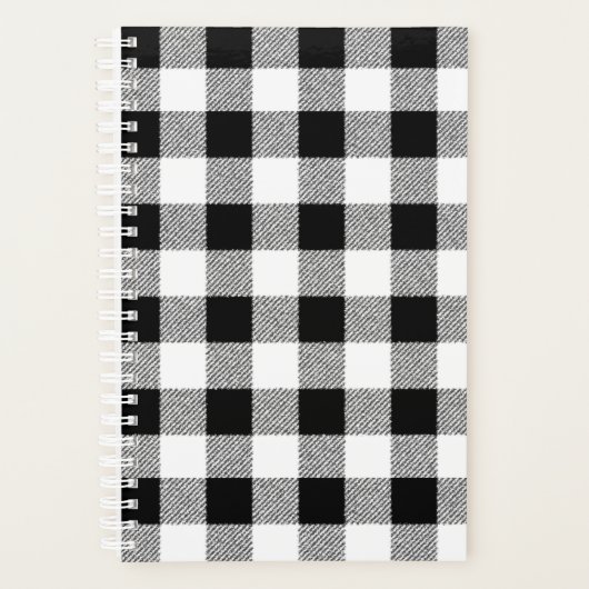 Gingham Check Black Planner (Voorkant)