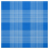 Gingham Check Blauw en Wit Stof (Swatch)