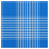 Gingham Check Blauw en Wit Stof (Close Up)