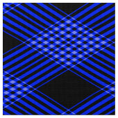 Gingham Check Blue en Black Pattern Fabric Stof (Close Up)