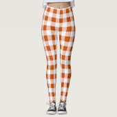 Gingham Check Brown Leggings (Voorkant)