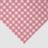 Gingham Check Cherry Pink Cream Tissuepapier (Detail)
