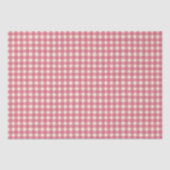Gingham Check Cherry Pink Cream Tissuepapier (Voorkant)