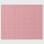 Gingham Check Cherry Red Cream Cadeaupapier (Vlak)