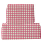 Gingham Check Cherry Red Cream Cadeaupapier