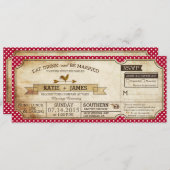 Gingham Check Country Picnic Weddenschap Frans Kaart (Voorkant / Achterkant)