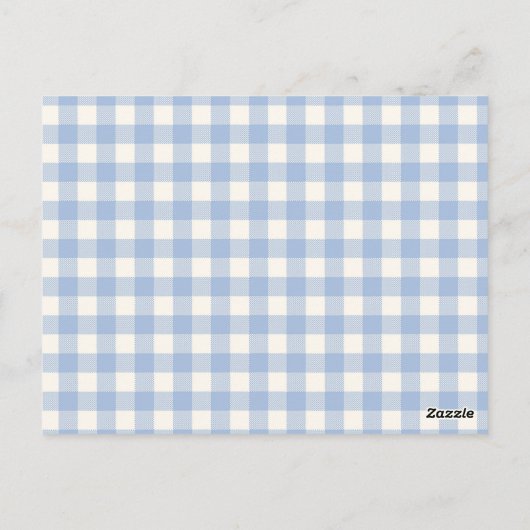 Gingham Check Dog Baby shower Bedankt Opmerking Briefkaart (Achterkant)