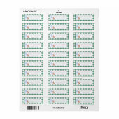 Gingham Check Dog Boy Baby shower Retouradres Etiket (Full Sheet)