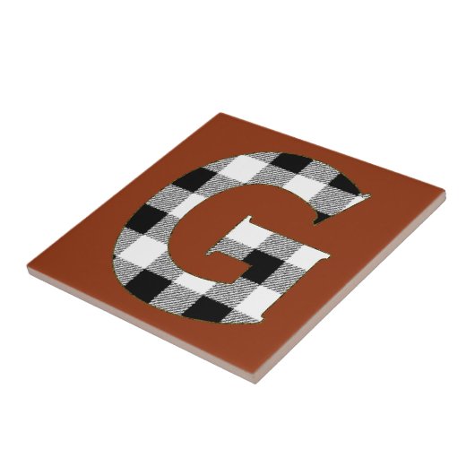 Gingham Check G Tegeltje (Zijkant)