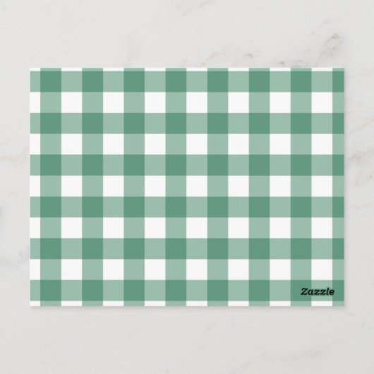 Gingham Check Hond Boy Baby Shower Bedankbrief Briefkaart (Achterkant)