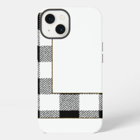 Gingham Check L iPhone Hoesje (Achterkant)