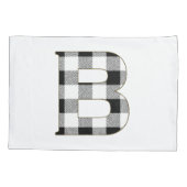 Gingham Check Letter B Kussensloop (Achterkant)