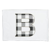 Gingham Check Letter B Kussensloop (Voorkant)