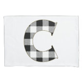 Gingham Check Letter C Kussensloop (Voorkant)