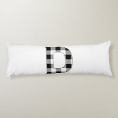 Gingham Check Letter D Lichaamskussen (Achterkant)