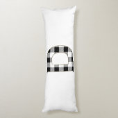 Gingham Check Letter D Lichaamskussen (Achterkant (Verticaal))