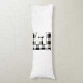 Gingham Check Letter E Lichaamskussen (Voorkant Verticaal)