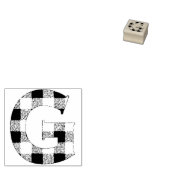 Gingham Check Letter G Rubberstempel (Gestempeld)