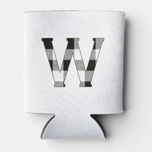 Gingham Check Letter W Blikjeskoeler (Voorkant)