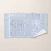Gingham Check Licht Blauw Wit land Bad Handdoek (Handdoek)