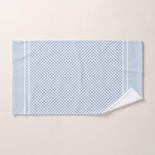 Gingham Check Licht Blauw Wit land Bad Handdoek (Handdoek)