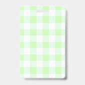 Gingham Check Lichtgroen Badge (Achterkant)