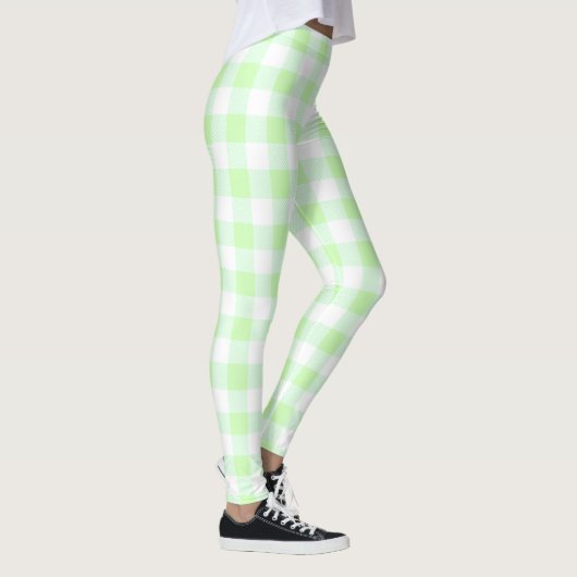 Gingham Check Light Green Leggings (Rechts)