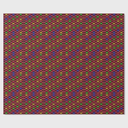 Gingham Check Multicolored Pattern Cadeaupapier (Vlak)
