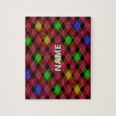 Gingham Check Multicolored Pattern Legpuzzel (Verticaal)