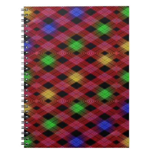 Gingham Check Multicolored Pattern Notitieboek (Voorkant)