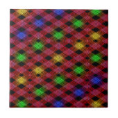 Gingham Check Multicolored Pattern Tegeltje (Voorkant)